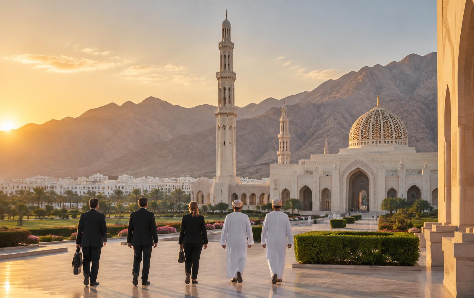 Comitiva empresarial em Muscat, no Sultanato de Omã